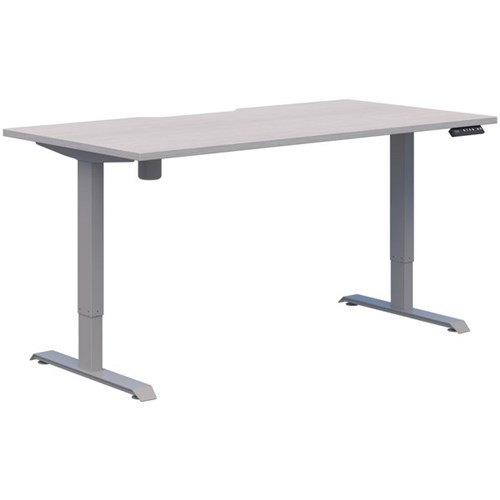 Fiord One Electric Height Adjustable Desk 1500x800mm Silver Strata/Silver