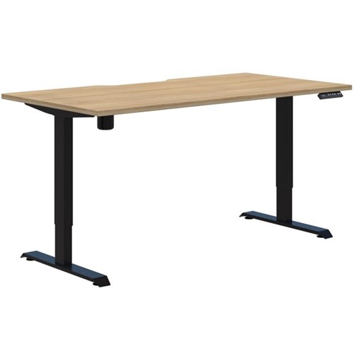 Fiord One Electric Height Adjustable Desk 1800x800mm Classic Oak/Black