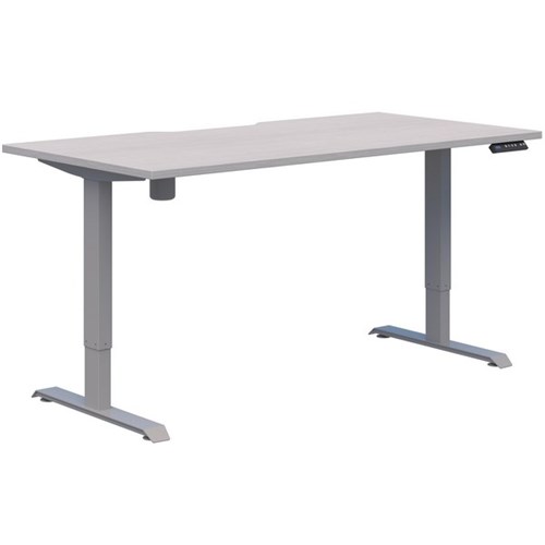 Fiord One Electric Height Adjustable Desk 1800x800mm Silver Strata/Silver