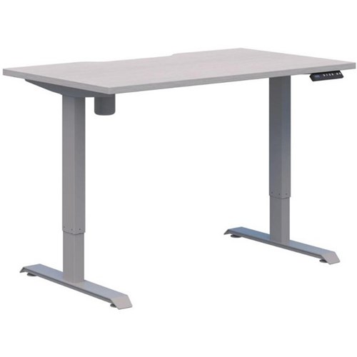 Fiord One Electric Height Adjustable Desk 1200x700mm Silver Strata/Silver 