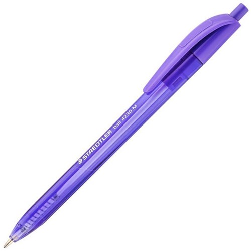 Staedtler Purple Triangular Ballpoint Pen 1.0mm Medium Tip