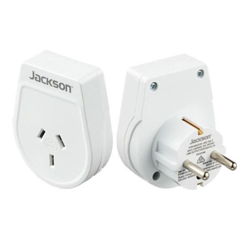 Jackson Slim Outbound Travel Adaptor NZ/AU to Europe/Bali Plug