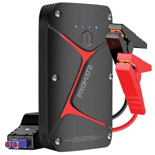 Promate IP67 Car Jump Starter Powerbank 12V 1600mAh Black/Red