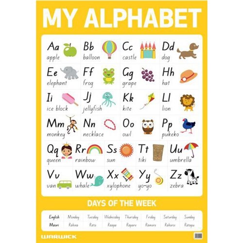 Warwick My Literacy 1 A1 Wall Chart/Poster Alphabet