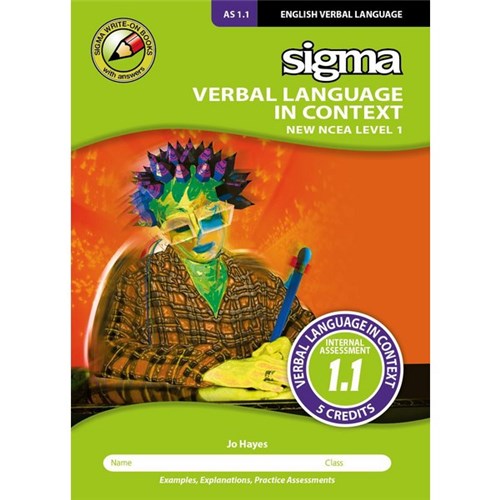 Sigma English 2024 AS 1.1 Verbal Language In Context NCEA Level 1 Year 11 9781991124104