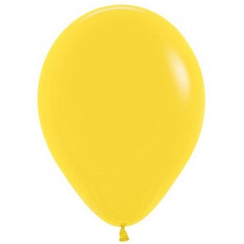 Party Balloons Yellow 250mm, Pack of 15