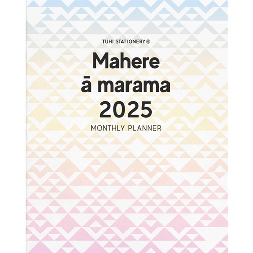 Tuhi Standard Bilingual Diary Monthly Planner Mahere ā Marama 2025 Poutama