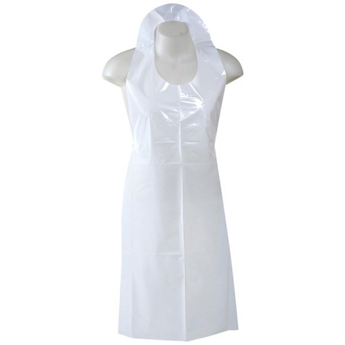 Eagle LDPE Disposable Apron 620x1200mm 22 Micron White, Carton of 500