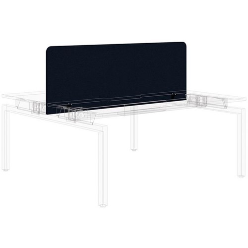 Sonic Balance Acoustic Centre Desk Screen 1500x577mm Navy/Black