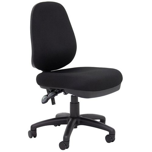 Evo Express Chair With Luxe Seat High Back 3 Lever Unassembled Black