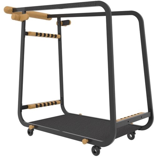 Boyd Flow Mobile Whiteboard Cart Black/Oak