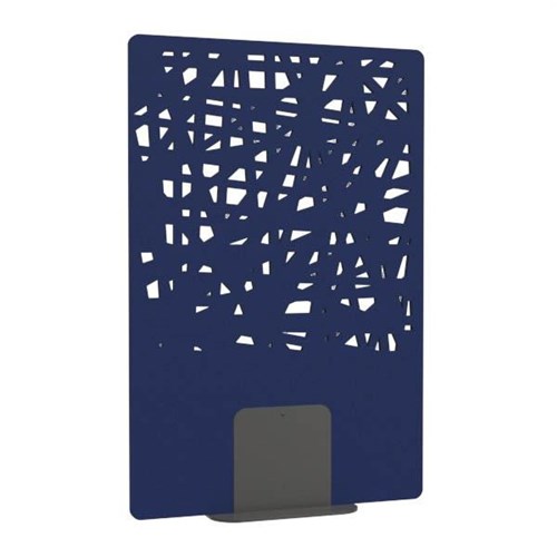 Satori Acoustic Divider Screen 1200x1800mm Cross Navy Peony