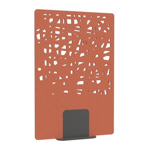 Satori Acoustic Divider Screen 1200x1800mm Cross Brown/Red