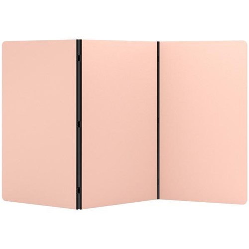 Boyd Visuals Freestanding Partition Screen 3 Panels 1000x1800mm Blush Pink

