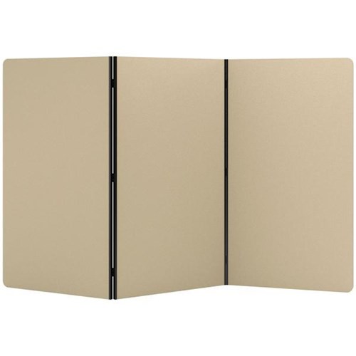 Boyd Visuals Freestanding Partition Screen 3 Panels 1000x1800mm Dark Camel