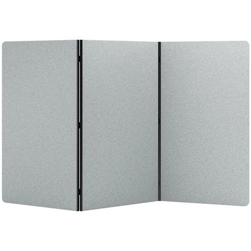 Boyd Visuals Freestanding Partition Screen 3 Panels 1000x1800mm Dark Silver Grey