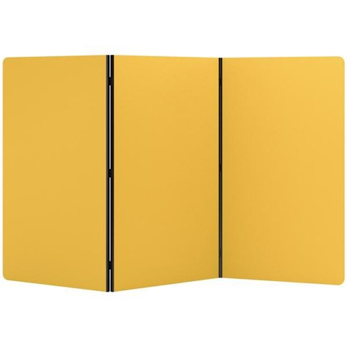 Boyd Visuals Freestanding Partition Screen 3 Panels 1000x1800mm Yellow