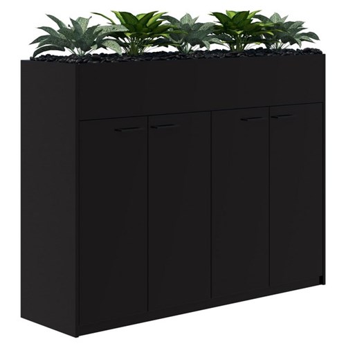 Fiord Storage Planter Hinged Door 1200x1600mm Black