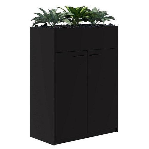 Fiord Storage Planter Hinged Door 1200x900mm Black