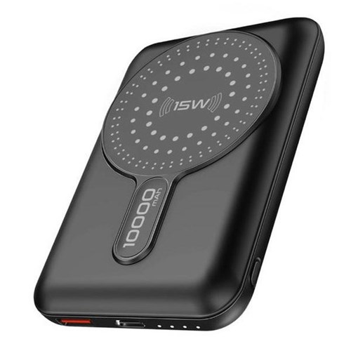 Promate Magnetic Qi Wireless Powerbank 15W 10000mAh Black