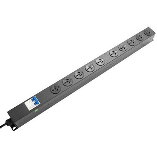 Dynamix 10 Outlet Vertical Power Rail (10A) 16 Amp 3 Pin Plug