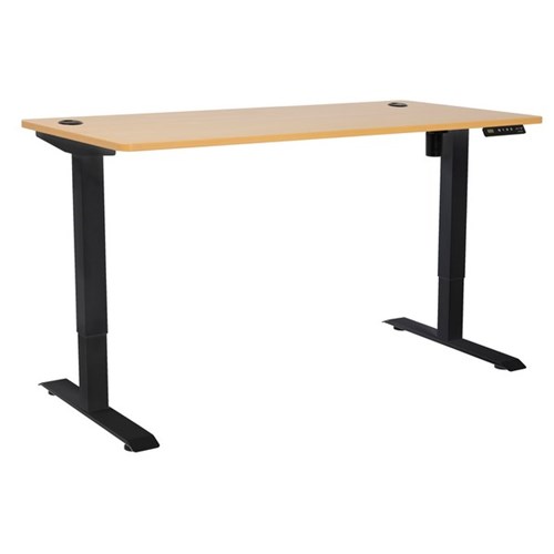 Amplify Electric Height Adjustable Desk Single Motor 80kg 1500x750mm Beech/Black