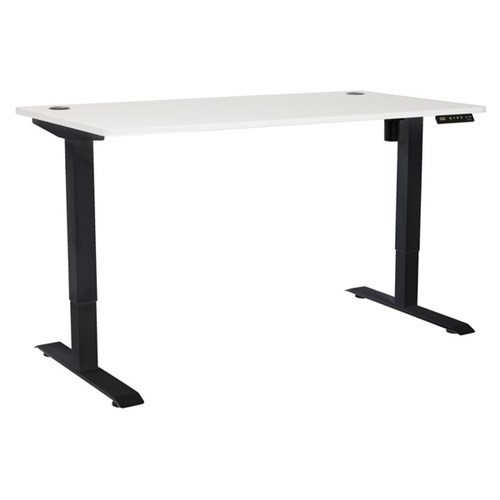 Amplify Electric Height Adjustable Desk Single Motor 80kg 1500x750mm White/Black