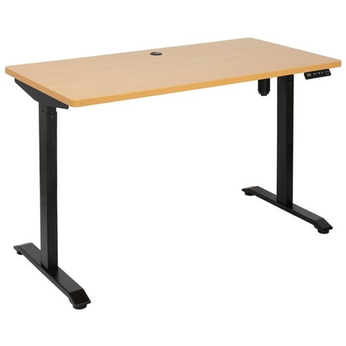 Amplify Electric Height Adjustable Desk Single Motor 1200x600mm Beech/Black