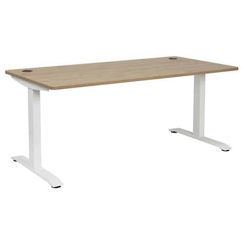 Amplify Straight Desk 1800x800mm Pacific Oak/White