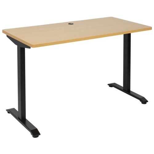 Amplify Straight Desk 1200x600mm Beech/Black