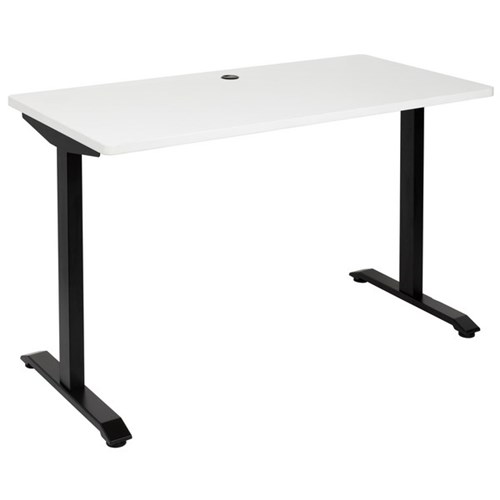 Amplify Straight Desk 1200x600mm White/Black