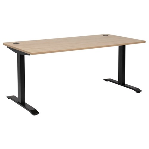 Amplify Straight Desk 1800x800mm Pacific Oak/Black