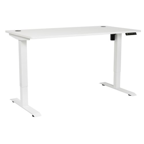 Amplify Electric Height Adjustable Desk Single Motor 80kg 1500x750mm White/White