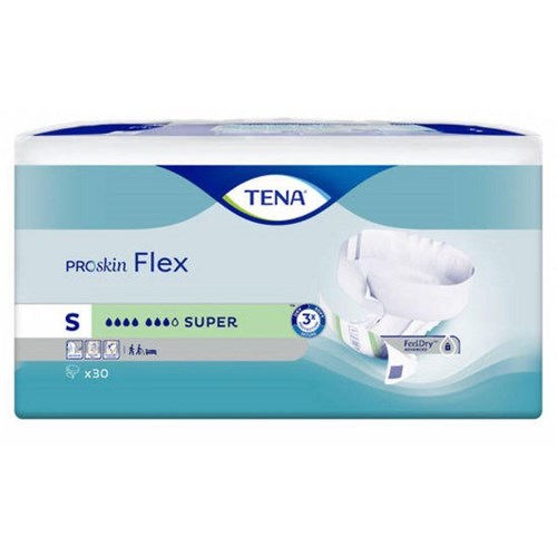 TENA ProSkin Flex Continence Briefs Unisex Small, Carton of 3 Packs of 30