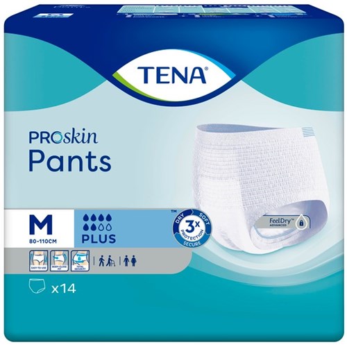 TENA ProSkin Continence Pants Plus Unisex Medium, Carton of 4 Packs of 14