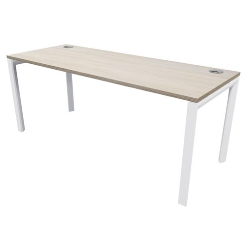 Novah Workstation Desk 1500x600mm Seasoned Oak/White
