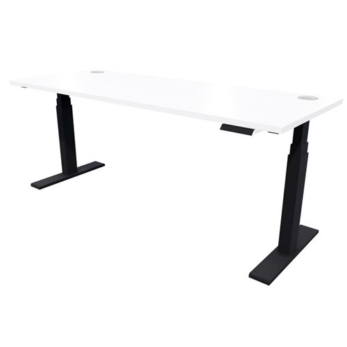 Rise Electric Height Adjustable Desk 1500x700mm White/Black