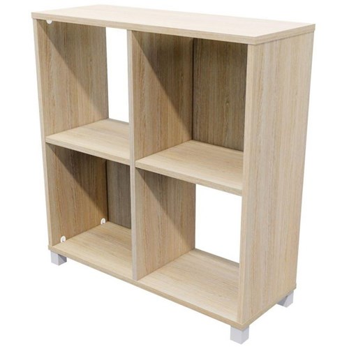 4 Cube Cubby Hole Storage Unit 800x850mm Seasoned Oak