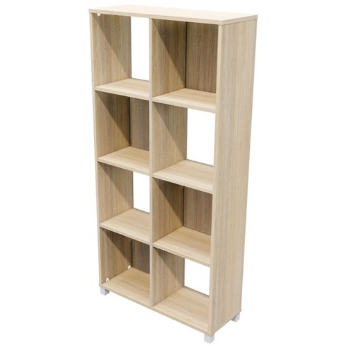 Cubby Hole Storage Unit 8 Cube 800x300x1650mm Seasoned Oak