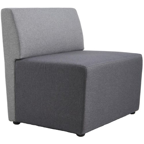 Konfurb Arco Series Straight Ottoman with Back Grey/Graphite