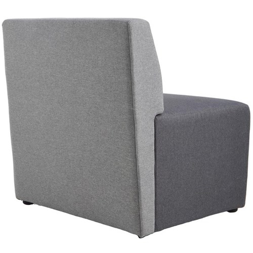 Konfurb Arco Series Straight Ottoman with Back Grey/Graphite