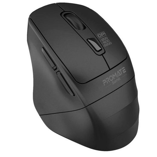 Promate Ergonomic Silent Click Mouse Black