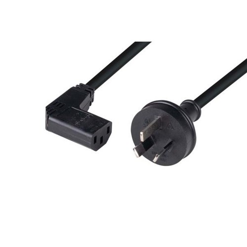 Dynamix Power Cord 3 Pin Plug to Right Angled IEC C13 Female Plug 10A 3m
