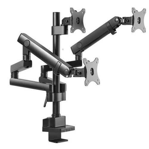 Brateck LDT20-C036P Desk Mount Triple Monitor Arm Spring Assisted 17-27 Inch