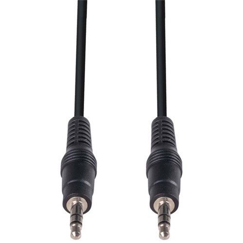 Dynamix Stereo Cable 3.5mm Male to Male Plug 2m Black