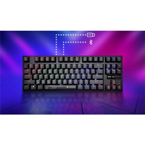 Vertux VertuPro-80 HyperSpeed Tenkeyless RGB Mechanical Keyboard Black