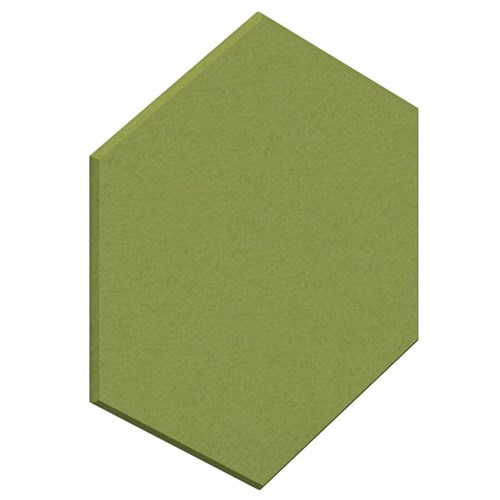 Fiord12 Acoustic Wall Tile Hexagon 600x520mm Banana Green