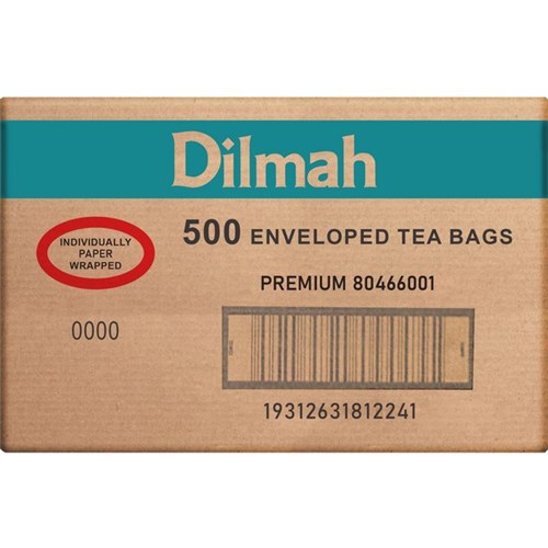 Dilmah Premium Paper Enveloped Ceylon Tea Bags, Box of 500