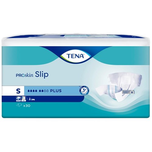 TENA ProSkin Slip Continence Pads Plus Small, Carton of 3 Packs of 30