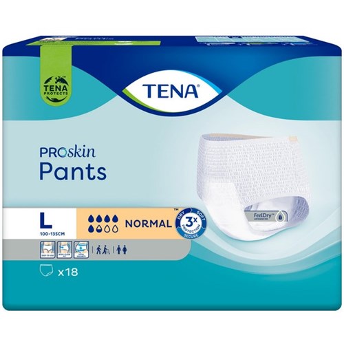 TENA ProSkin Continence Pants Unisex Normal Large, Carton of 4 Packs of 18